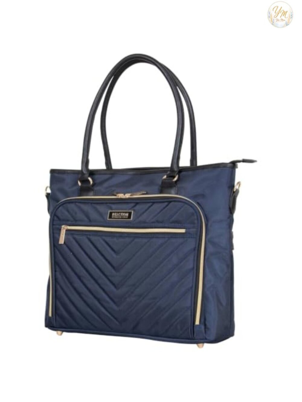Quilted Chevron 15-Inch Laptop Tablet Business Tote with Removable Shoulder - Picture 4 of 6